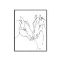 Picture of Line Drawn Horses II  _GroupedProduct_Rectangle_Portrait_Canvas_Framed_