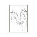 Picture of Line Drawn Horses II  _GroupedProduct_Rectangle_Portrait_Canvas_Framed_
