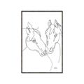 Picture of Line Drawn Horses II  _GroupedProduct_Rectangle_Portrait_Canvas_Framed_