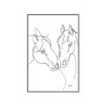 Picture of Line Drawn Horses II  _GroupedProduct_Rectangle_Portrait_Canvas_Framed_