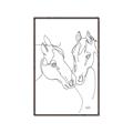 Picture of Line Drawn Horses II  _GroupedProduct_Rectangle_Portrait_Canvas_Framed_