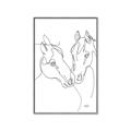 Picture of Line Drawn Horses II  _GroupedProduct_Rectangle_Portrait_Canvas_Framed_