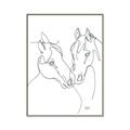 Picture of Line Drawn Horses II  _GroupedProduct_Rectangle_Portrait_Canvas_Framed_