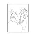 Picture of Line Drawn Horses II  _GroupedProduct_Rectangle_Portrait_Canvas_Framed_