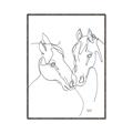 Picture of Line Drawn Horses II  _GroupedProduct_Rectangle_Portrait_Canvas_Framed_