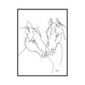 Picture of Line Drawn Horses II  _GroupedProduct_Rectangle_Portrait_Canvas_Framed_