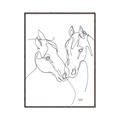 Picture of Line Drawn Horses II  _GroupedProduct_Rectangle_Portrait_Canvas_Framed_