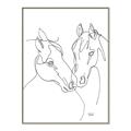 Picture of Line Drawn Horses II  _GroupedProduct_Rectangle_Portrait_Canvas_Framed_