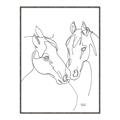 Picture of Line Drawn Horses II  _GroupedProduct_Rectangle_Portrait_Canvas_Framed_