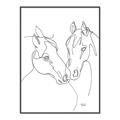 Picture of Line Drawn Horses II  _GroupedProduct_Rectangle_Portrait_Canvas_Framed_