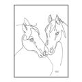 Picture of Line Drawn Horses II  _GroupedProduct_Rectangle_Portrait_Canvas_Framed_