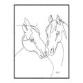 Picture of Line Drawn Horses II  _GroupedProduct_Rectangle_Portrait_Canvas_Framed_