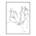 Picture of Line Drawn Horses II  _GroupedProduct_Rectangle_Portrait_Canvas_Framed_