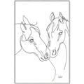 Picture of Line Drawn Horses II  _GroupedProduct_Rectangle_Portrait_Canvas_Framed_