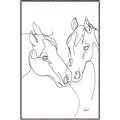 Picture of Line Drawn Horses II  _GroupedProduct_Rectangle_Portrait_Canvas_Framed_