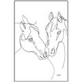 Picture of Line Drawn Horses II  _GroupedProduct_Rectangle_Portrait_Canvas_Framed_