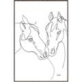 Picture of Line Drawn Horses II  _GroupedProduct_Rectangle_Portrait_Canvas_Framed_