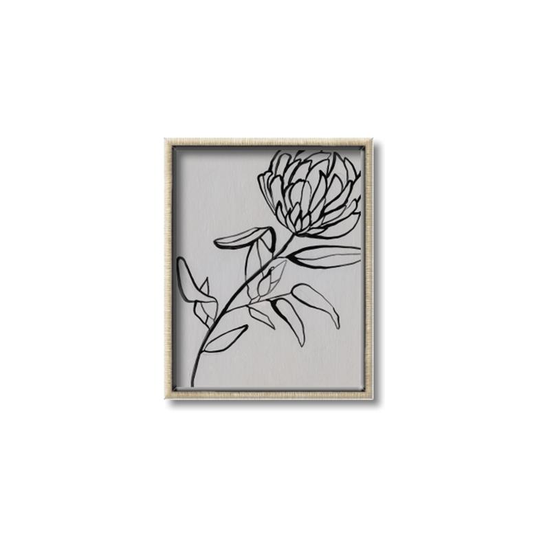 Picture of Gray Floral  _GroupedProduct_Rectangle_Portrait_Canvas_Framed_