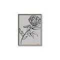 Picture of Gray Floral  _GroupedProduct_Rectangle_Portrait_Canvas_Framed_