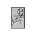 Picture of Gray Floral  _GroupedProduct_Rectangle_Portrait_Canvas_Framed_