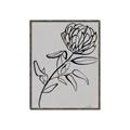 Picture of Gray Floral  _GroupedProduct_Rectangle_Portrait_Canvas_Framed_
