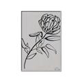 Picture of Gray Floral  _GroupedProduct_Rectangle_Portrait_Canvas_Framed_