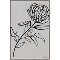 Picture of Gray Floral  _GroupedProduct_Rectangle_Portrait_Canvas_Framed_