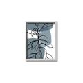 Picture of Blue Geo with Leaves I _GroupedProduct_Rectangle_Portrait_Canvas_Framed_