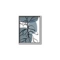 Picture of Blue Geo with Leaves I _GroupedProduct_Rectangle_Portrait_Canvas_Framed_