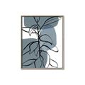 Picture of Blue Geo with Leaves I _GroupedProduct_Rectangle_Portrait_Canvas_Framed_