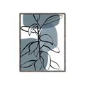 Picture of Blue Geo with Leaves I _GroupedProduct_Rectangle_Portrait_Canvas_Framed_