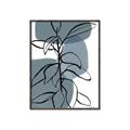 Picture of Blue Geo with Leaves I _GroupedProduct_Rectangle_Portrait_Canvas_Framed_