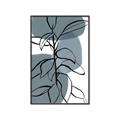 Picture of Blue Geo with Leaves I _GroupedProduct_Rectangle_Portrait_Canvas_Framed_