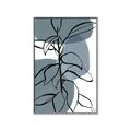Picture of Blue Geo with Leaves I _GroupedProduct_Rectangle_Portrait_Canvas_Framed_