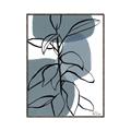 Picture of Blue Geo with Leaves I _GroupedProduct_Rectangle_Portrait_Canvas_Framed_