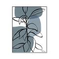 Picture of Blue Geo with Leaves I _GroupedProduct_Rectangle_Portrait_Canvas_Framed_