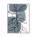 Picture of Blue Geo with Leaves I _GroupedProduct_Rectangle_Portrait_Canvas_Framed_