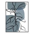 Picture of Blue Geo with Leaves I _GroupedProduct_Rectangle_Portrait_Canvas_Framed_