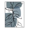 Picture of Blue Geo with Leaves I _GroupedProduct_Rectangle_Portrait_Canvas_Framed_