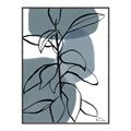 Picture of Blue Geo with Leaves I _GroupedProduct_Rectangle_Portrait_Canvas_Framed_