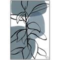 Picture of Blue Geo with Leaves I _GroupedProduct_Rectangle_Portrait_Canvas_Framed_