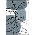 Picture of Blue Geo with Leaves I _GroupedProduct_Rectangle_Portrait_Canvas_Framed_