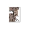 Picture of Brown Geo with Leaves I  _GroupedProduct_Rectangle_Portrait_Canvas_Framed_