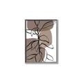 Picture of Brown Geo with Leaves I  _GroupedProduct_Rectangle_Portrait_Canvas_Framed_