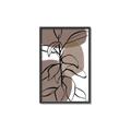 Picture of Brown Geo with Leaves I  _GroupedProduct_Rectangle_Portrait_Canvas_Framed_
