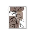 Picture of Brown Geo with Leaves I  _GroupedProduct_Rectangle_Portrait_Canvas_Framed_