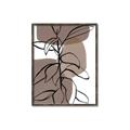 Picture of Brown Geo with Leaves I  _GroupedProduct_Rectangle_Portrait_Canvas_Framed_