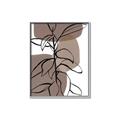 Picture of Brown Geo with Leaves I  _GroupedProduct_Rectangle_Portrait_Canvas_Framed_
