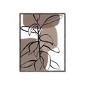 Picture of Brown Geo with Leaves I  _GroupedProduct_Rectangle_Portrait_Canvas_Framed_