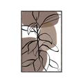 Picture of Brown Geo with Leaves I  _GroupedProduct_Rectangle_Portrait_Canvas_Framed_